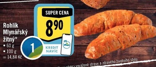 Rohlík Mlynářský žitný Albert