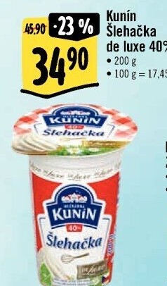 Šlehačka de luxe Kunín 40%