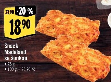 Snack Madeland se šunkou La Lorraine