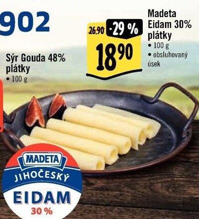 Sýr Eidam Jihočeský 30% Madeta