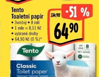 Toaletní papír 3vrstvý Tento