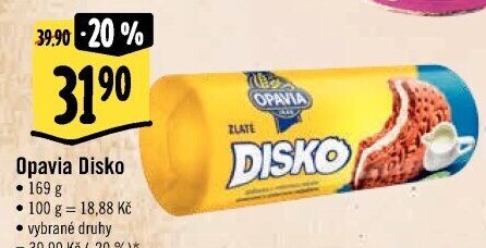 Zlaté sušenky Disko Opavia