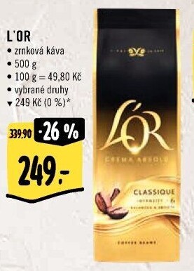Zrnkové kávy L'