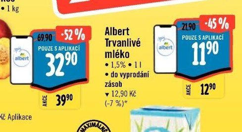 Albert trvanlivé mléko