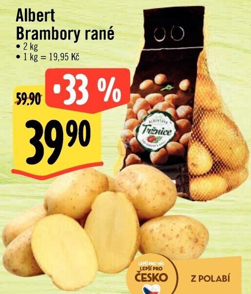 Brambory konzumní rané Albert