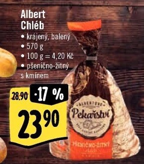 Chléb pšenično-žitný kmínový Albert