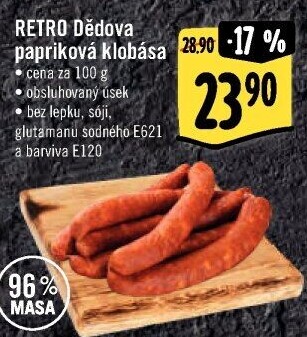Dědova klobása papriková Albert Retro