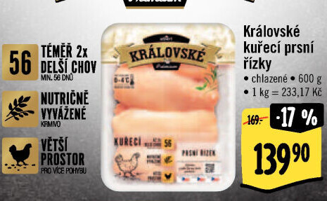 Kuřecí prsní řízky královské Premium Albert