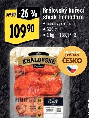 Kuřecí steak Pomodoro Královský Albert Gril