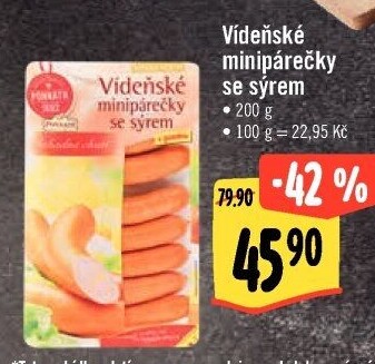 Minipárečky vídeňské se sýrem Ponnath