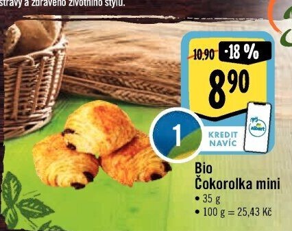 Rolka čokoládová bio