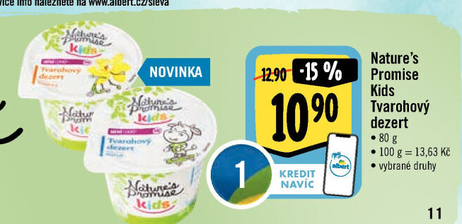 Tvarohový dezert Kids Nature'