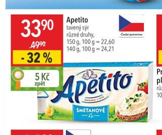 Apetito tavený sýr