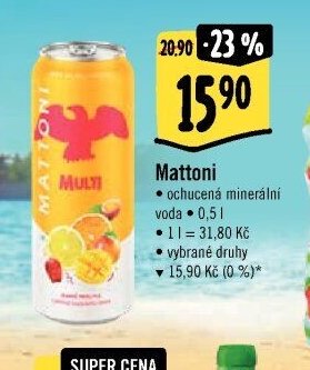 Mattoni ochucená minerální voda 0,5 l