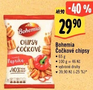 Čočkové chipsy Bohemia Chips