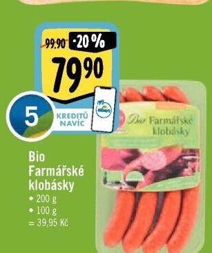 Farmářské klobásky bio Ponnath
