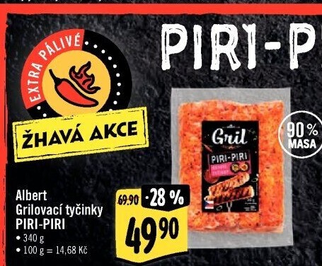 Grilovací tyčinky Piri-Piri Albert Gril