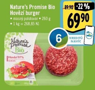 Hovězí burger Bio Nature'