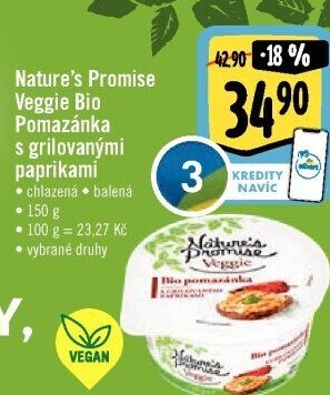 Pomazánka s grilovanými paprikami Veggie Bio Nature'