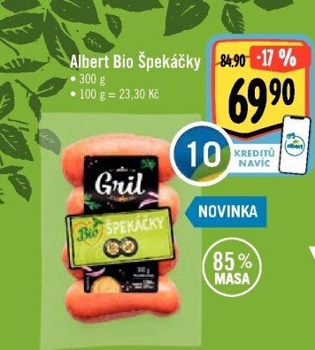 Špekáčky Bio Albert Gril