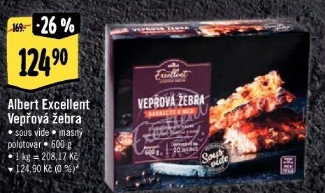 Vepřová žebra Sous vide Albert Excellent