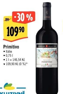 Víno Primitivo Puglia Sommelier Collection