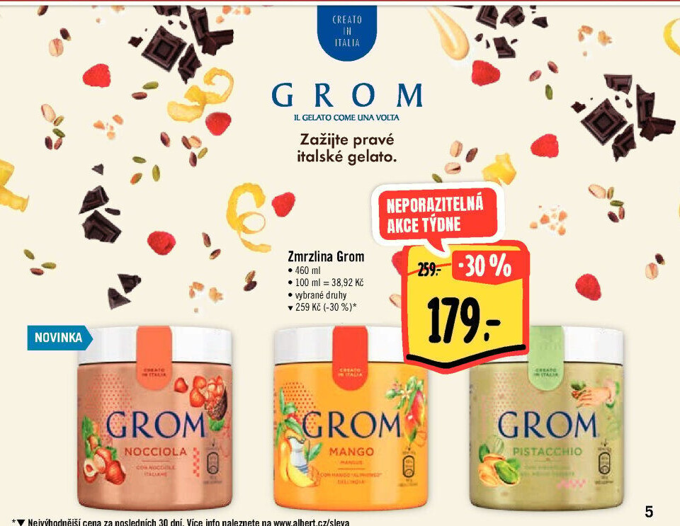 Zmrzlina v kelímku Grom