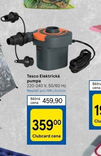 Tesco Elektrická pumpa, 220-240 V, 50/60 Hz