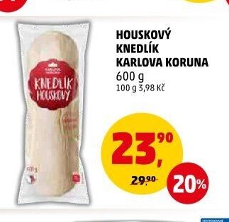 Houskový knedlík Karlova Koruna