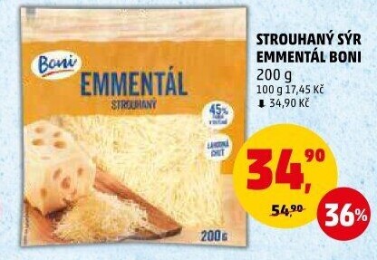 Sýr Ementál strouhaný Boni