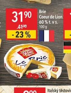 Brie Coeur de Lion 60 % t. v s.
