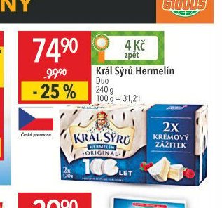 Král Sýrů Hermelín Duo