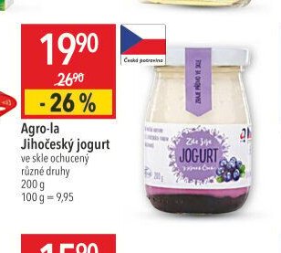 Agro-la Jihočeský jogurt ve skle