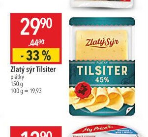Zlatý sýr Tilsiter plátky