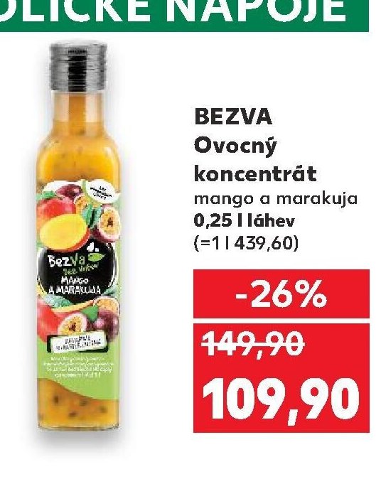 BEZVA Ovocný koncentrát