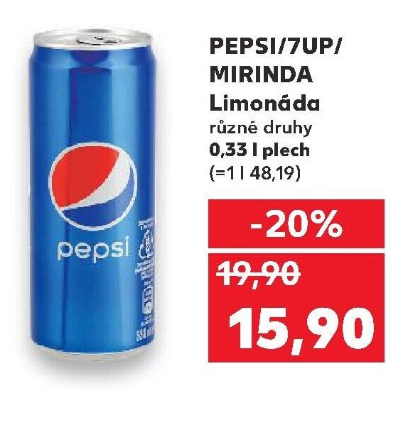 PEPSI/7UP/MIRINDA Limonáda