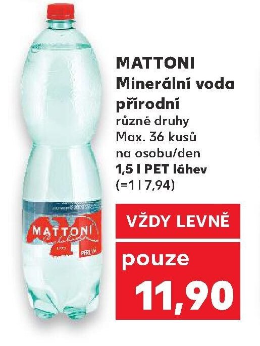 MATTONI Minerální voda přírodní