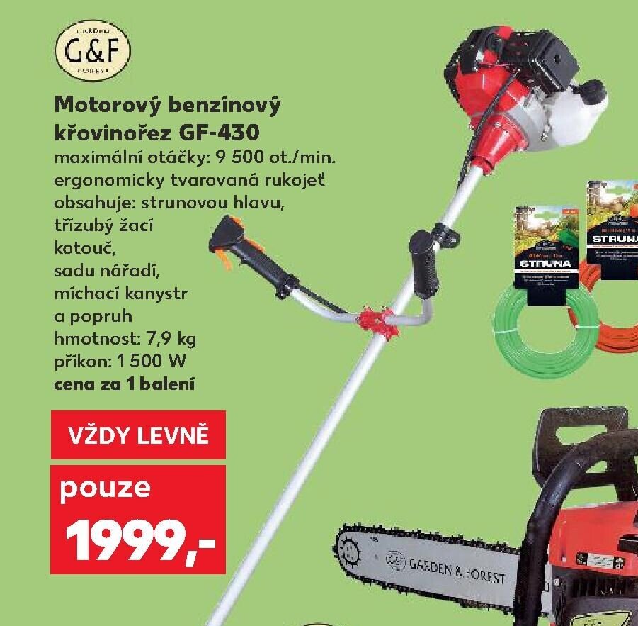 Motorový benzínový křovinořez GF-430
