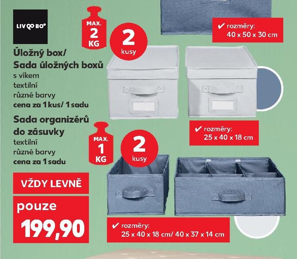 Úložný box / Sada úložných boxů s víkem