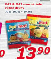 Bonbony želé ovocné Pat a Mat