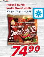 Kuřecí křídla pečená mražená Sweet chilli Vodňanské kuře