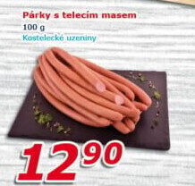 Párky s telecím masem Kostelecké uzeniny