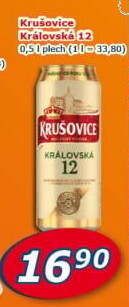 Pivo světlé Královský ležák 12° Krušovice