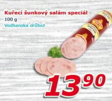 Salám šunkový kuřecí speciál Vodňanské kuře