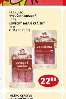 KRAHULÍK VYSOČINA KRÁJENÁ / LOVECKÝ SALÁM KRÁJENÝ