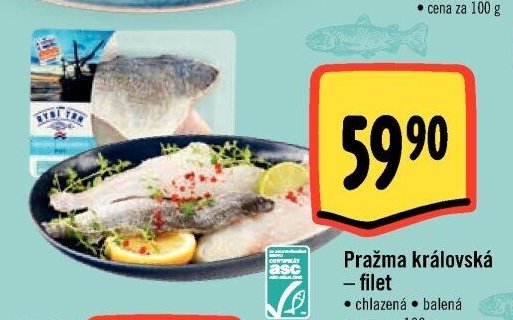 Pražma královská - filet