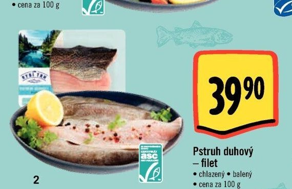 Pstruh duhový - filet