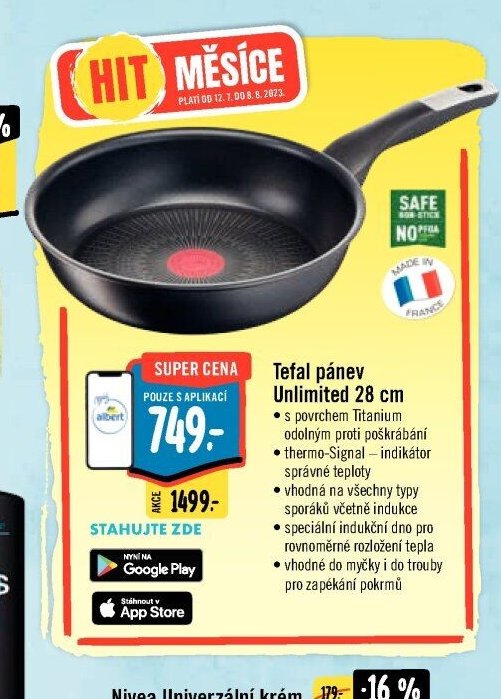 Tefal pánev Unlimited 28 cm