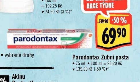Parodontax Zubní pasta