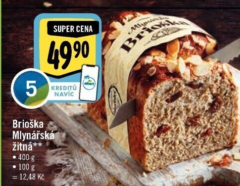 Brioška Mlynářská žitná Albert
